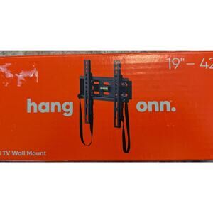 NEW HANG ONN FIXED TV Wall Mount‎ Bracket For 19" TO 42" TVs (up to 66 lbs) NIB